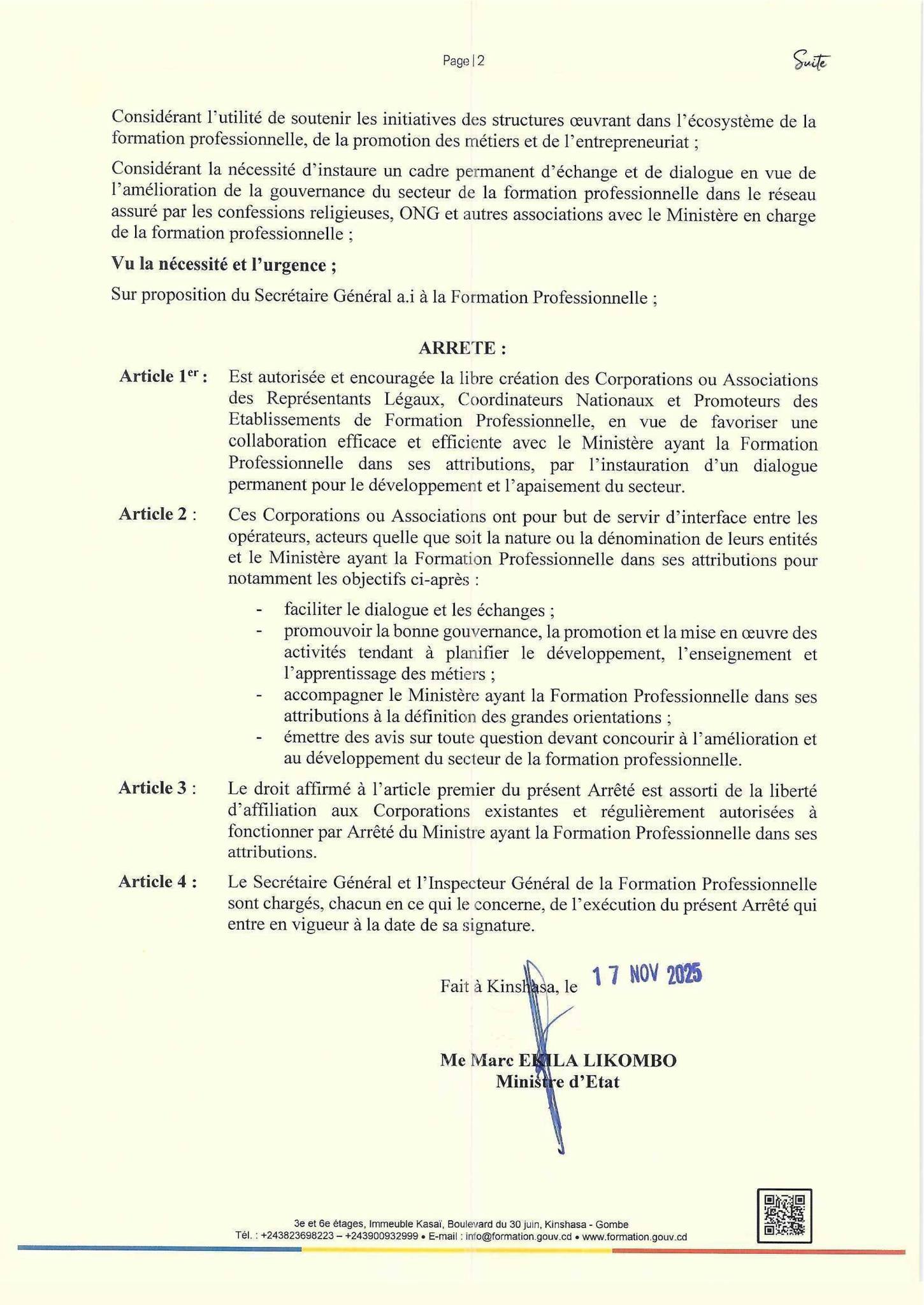 Arrêté 2